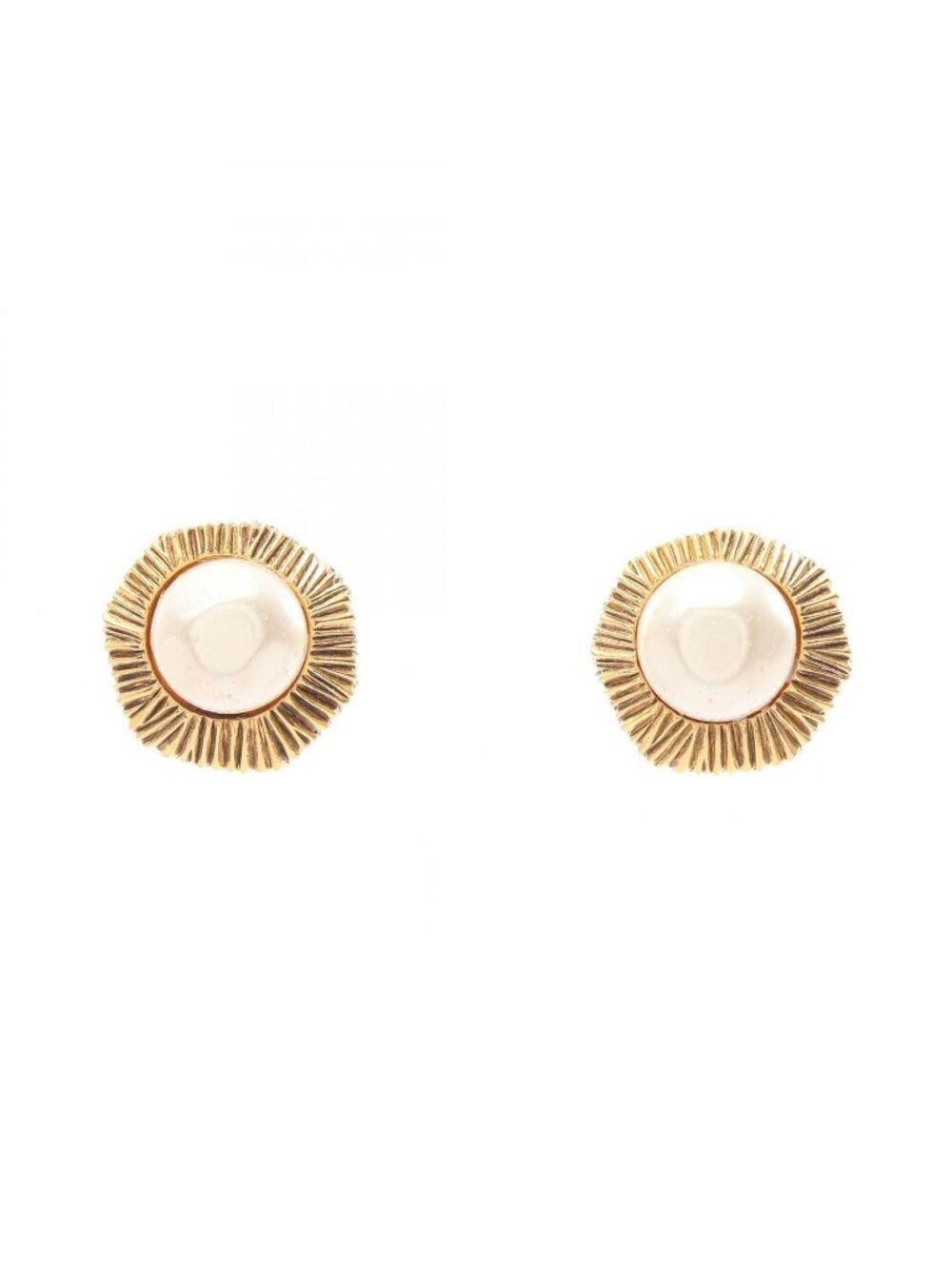 Chanel Earrings Statement Gold